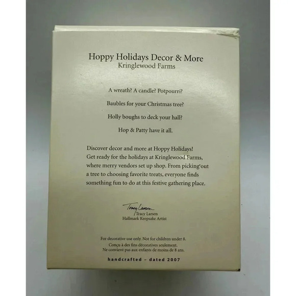 Hoppy Holidays Decor & More Kringlewood‎ Farms Hallmark Ornament 2007 NWT - Picture 2 of 3